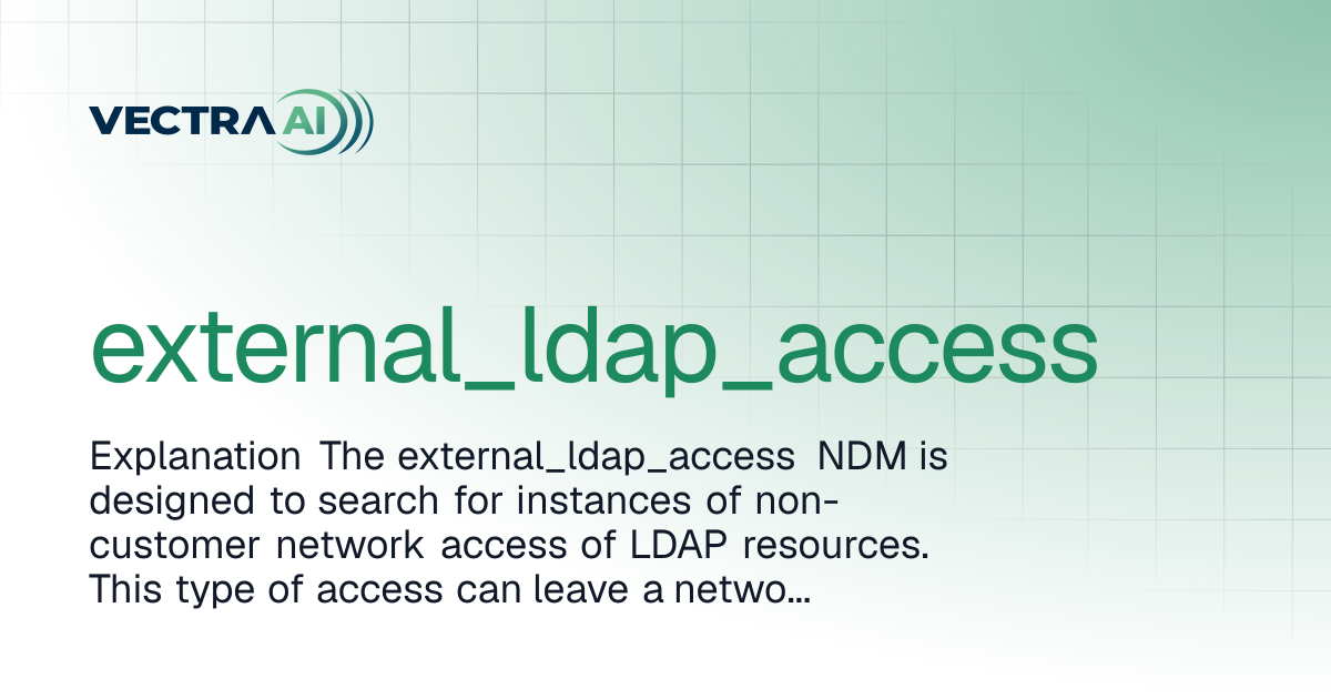external_ldap_access | Vectra Fusion